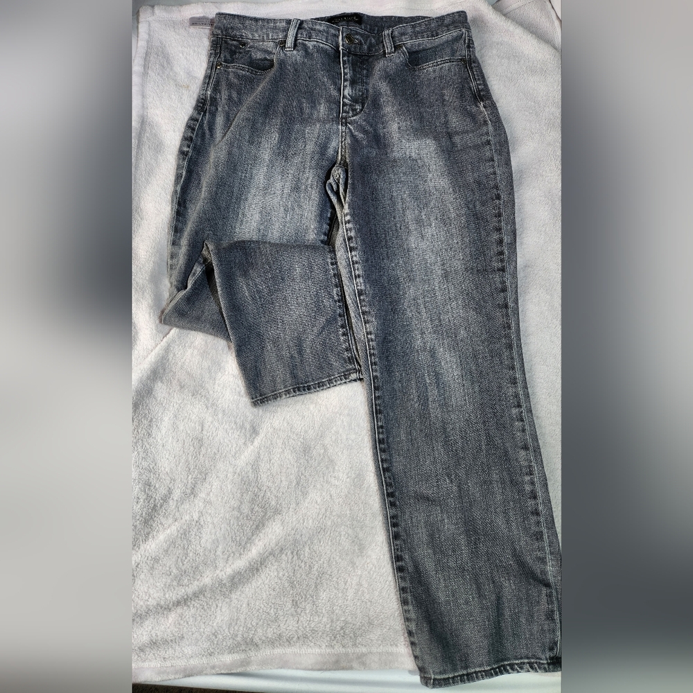 Talbots Slim Ankle Jeans Womens Mid Wash 98% Cotton Size 10